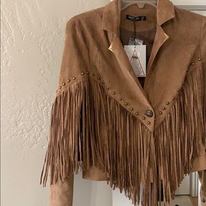 Fringed Rodeo Vegan Suede Jacket